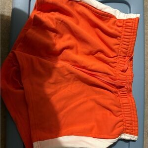 Wilo Orange Athletic Shorts with White Trim